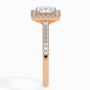 VVS Moissanite Diamond <b>Ring</b> Fine Jewelry 14K Rose Gold Princess Cut Diamond <b>Ring</b> High Quality <b>925</b> <b>Silver</b> <b>Ring</b> For Unisex - Product Image 6