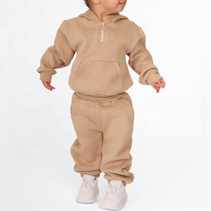 Nouvelle mode unisexe enfants survêtements hiver Streetwear à capuche solide 100% coton respirant séchage rapide logo personnalisé impression Plus - Product Image 4