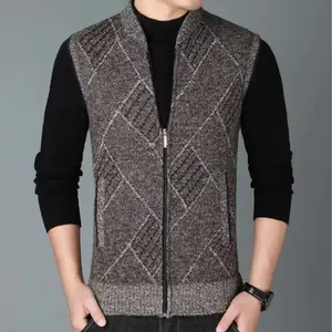 Logo personnalisé hommes fermeture éclair polaire gilet respirant coupe-vent sans manches veste décontracté hiver vêtements de travail uniforme OEM Service - Product Image 4