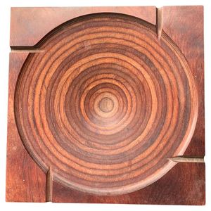 New Arrival Modern Design Square Shape Epoxy Resin & Wood <b>Ashtray</b> Joint Custom Color Logo <b>Portable</b> Indoor and Outdoor - Product Image 1