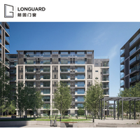 Porte coulissante double vitrage moderne en verre trempé, étanche, pour balcon intérieur, vente en gros