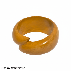 Bracelet manchette en bois géométrique sculpté fait main, style abstrait, moderne, pour femme - Product Image 2