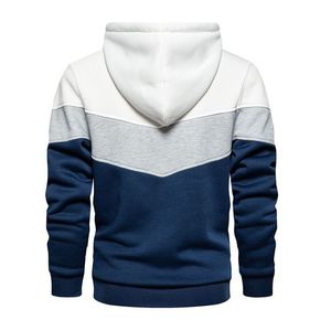 Proveedor directo Costura Bloque de color Letras impresas Jersey Sudaderas con capucha de manga larga Sudadera con capucha personalizada Sudadera para hombre - Product Image 3