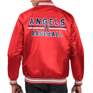 Chaqueta de béisbol Vintage para hombre de High Street, chaqueta personalizada de satén universitario Varsity con broche completo, logotipo de equipo bordado de seda con soporte - Product Image 4
