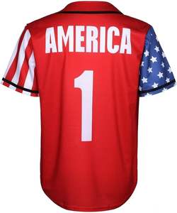 Uniforme de softbol Camiseta de béisbol personalizada con botones Camisa de equipo sublimada Tackle Letras de sarga Nombre Número Bordado EE. UU. - Product Image 3