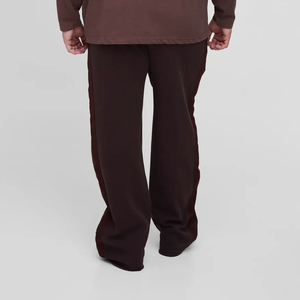 New arrived 2025 100% cotton Relaxed Fit Oversized Wide Leg Men's pants Solid colour Heavyweight custom washed man sweatpants - Product Image 2