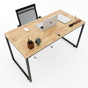 140x70cm Minimalist Rubberwood Computer <b>Desk</b> HBMN005 with Assembly Legs - Product Image 3