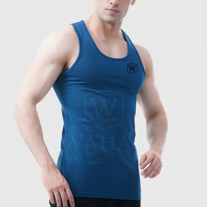 Custom Logo <b>Racer</b> Bone Tank <b>Top</b> Men Breathable Cotton Material Sleeveless Daily Wear - Product Image 4