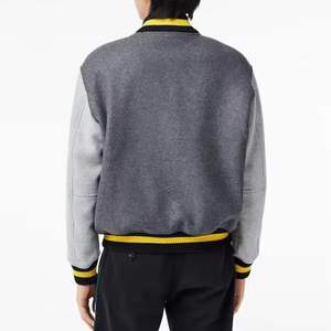 เสื้อแจ็คเก็ตเบสบอลแบบ Letterman Bomber Varsity สำหรับผู้ชาย ฤดูหนาว ระบายอากาศได้ดี แบบถัก ติดกระดุม - Product Image 2