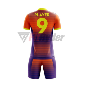 ชุดเสื้อฟุตบอลพร้อมกางเกงขาสั้น พิมพ์ลายแบบ Sublimation เต็มตัว พร้อมโลโก้สั่งทำ ชุดฝึกซ้อม ตัดเย็บอัตโนมัติ สำหรับสโมสรและทีม 100% - Product Image 2