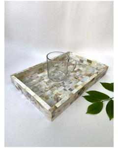 Bandeja decorativa de estilo creativo hecha a mano, bandeja de nácar, artículos de cocina para el hogar, bandeja de mesa de comedor, bandeja decorativa de Mesa de la mejor calidad - Product Image 1