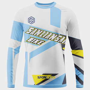 Maillots de cyclisme <span class=keywords><strong>pour</strong></span> hommes à manches longues, respirants, à séchage rapide, imprimés numériquement, <span class=keywords><strong>pour</strong></span> le <span class=keywords><strong>VTT</strong></span>, le vélo de descente et les activités de plein air - Product Image 1