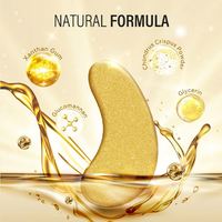 OEM ODM 24K Gold Collagène Hydrogel Crystal Eye Cream Bio Hydratant Anti-âge Sous Patch pour les yeux Soins de la peau Sommeil Masque pour les yeux