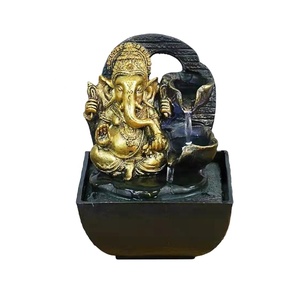 Estatua de <span class=keywords><strong>Buda</strong></span> de resina para interiores Ywbeyond, fuente de agua Zen de mesa, cascada, decoración del hogar, bomba eléctrica, producto artesanal - Product Image 1