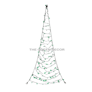 Muy Elegante Hierro Metal y Madera X Mas Forma Árbol Acabado Verde Led Iluminación Metal Decoración Navideña - Product Image 2