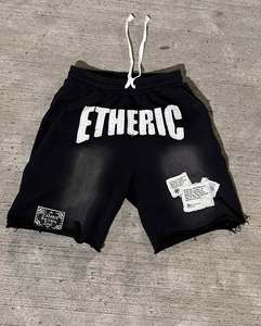 Custom Men's Solid Fleece Board Shorts Mid Waist Casual <b>Elastic</b> Waist 100% Cotton Quick Dry Breathable Anti-Wrinkle <b>Lace</b> - Product Image 6