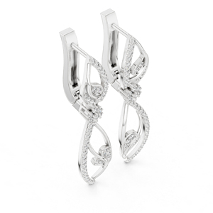 Boucles d'oreilles en or rose 14 carats avec diamant rond de laboratoire pour femmes, collection de luxe, certifiées, cadeau de mariage, anniversaire, élégantes et raffinées - Product Image 2