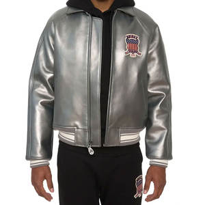 New Arrival Design Plain <b>Men</b> Genuine <b>Leather</b> Avirex <b>Jackets</b> Wholesale Manufacturer PU <b>Leather</b> Avirex <b>Jackets</b> for <b>Men</b> - Product Image 3