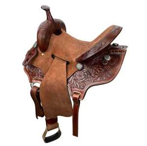 Siège profond cuir Western selle cheval baril plaisir anglais course de chevaux produits inde meilleur prix HORZE N PET INTERNATIONAL - Product Image 2