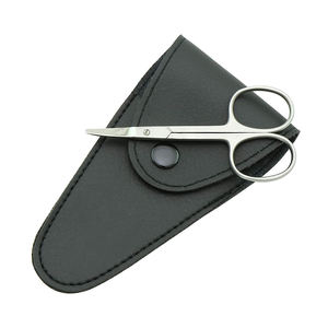 Ciseaux à ongles fins en acier inoxydable à lames tranchantes incurvées manucure ciseaux à ongles cuticules 3.2 pouces avec pochette - Product Image 2