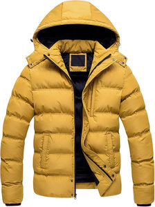 Veste d'hiver épaisse en duvet pour homme avec logo personnalisé, col montant, fermeture éclair intégrale, style bulle, veste d'extérieur de haute qualité - Product Image 2