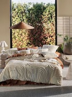 Style Boho 3 pièces coton touffeté couettes couverture roi reine double taille Double housse de couette maison Decoe literie avec taies d'oreiller