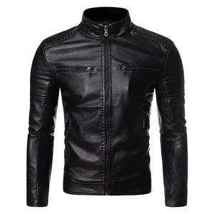 <b>Winter</b> Custom Embroidery Work Breathable Leather <b>Jacket</b> for Men Wholesale <b>Cheap</b> Price OEM Service Custom Style Wear 2025 - Product Image 2