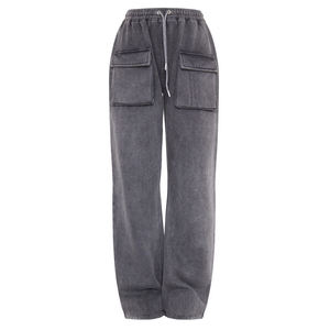 Pantalones deportivos de lavado ácido de cintura alta para mujer Estilo vintage Transpirable Casual para deportes de invierno de Primavera/Verano-Venta al por mayor - Product Image 5