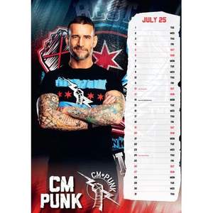 Calendario de papel para hombre WWE 2025, calendario de Adviento de escritorio/pared/mesa con reloj impreso para exhibir y usar - Product Image 3