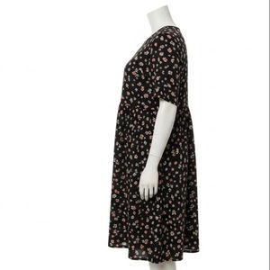 Vestido Informal Ecológico de Talla Grande para Adolescentes, Algodón Orgánico Suave y Transpirable, Corte Holgado, para Uso Diario, Escuela, Viajes, Fiestas, Ropa Juvenil - Product Image 2