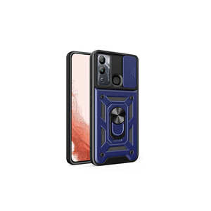 Étui magnétique premium JoieCreatif Vega pour Infinix Hot 12i avec protection coulissante pour l'appareil photo, couleur bleue - Product Image 1