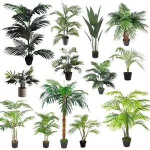 4ft/5ft Traveler Tree in Black Pot Artificial Bird of Paradise Plant Faked Tropical Palm Tree for Indoor Outdoor In Stock