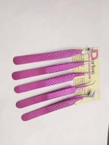 Pinzas de pestañas de alta precisión Pinzas recubiertas de color brillante Pinzas de pestañas con logotipo personalizado de acero inoxidable con espejo de maquillaje de pestañas - Product Image 3