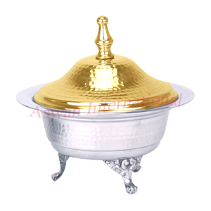 Khajoor Pot ภาษาอาหรับที่ดีที่สุดราคาไม่แพงบรรจุภัณฑ์และโลโก้โลหะเหล็กสำเร็จรูปทองและเงิน - Product Image 2