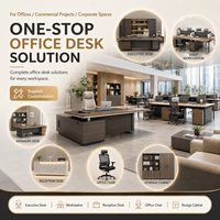 Solution complète de mobilier de bureau : Ensemble de mobilier de bureau personnalisé pour poste de travail, chaise et réception