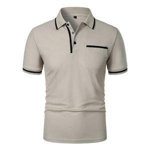 Nouveauté Polo imprimé pour hommes Polo classique en coton à manches courtes pour hommes T-shirt polo graphique à impression bouffante en mousse 3d personnalisé - Product Image 1