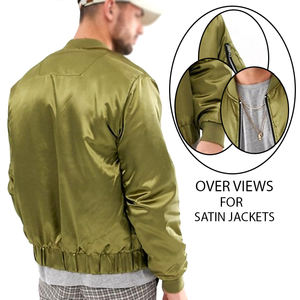 Satin Varsity <b>Jacket</b> for Men Baseball Bomber College Fashion Plain <b>Casual</b> Letterman <b>Jackets</b> Classic Vintage - Product Image 6