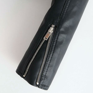 แจ็กเก็ตหนังพียูสำหรับรถจักรยานยนต์ทรงสลิมฟิตมีซิปปกส่วนตัว - Product Image 6