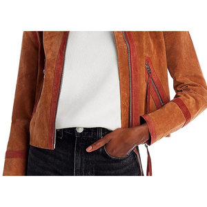 Blanknyc Brown <b>Suede</b> Leather <b>Jacket</b> with Faux Fur Collar - Product Image 3