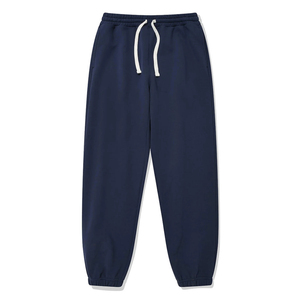 Conjunto de 2 piezas personalizable, sudadera de Color sólido de alta calidad, pantalones ajustados para correr, tejido decorativo liso teñido informal para mujer - Product Image 4