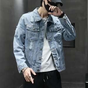 Chaqueta vaquera clásica ajustada para hombre, estilo camionero con botones, corte vaquero, servicio OEM, prendas de vestir exteriores para primavera - Product Image 4