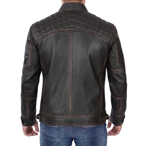 Men's 2026 Best Design Softshell Leather Jacket with Stand Collar <b>Cow</b> Skin Comfortable Customized Logo Printing High Quality - Product Image 3