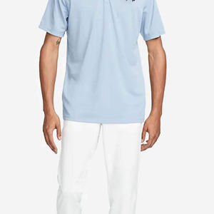 Camisa Polo Clásica Azul Claro para Hombre, Transpirable, de Algodón, Manga Corta, Informal, de Negocios, para Golf, Ligera, para Verano - Product Image 5