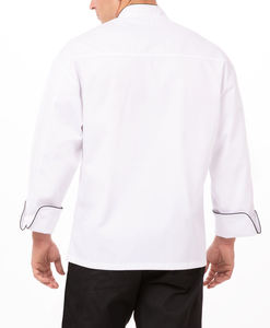 En la demanda justo mejor precio trajes al por mayor Chef lleva abrigo unisex chaquetas de cocinero ligero Hotel servicio de restaurante abrigo - Product Image 2
