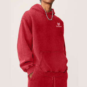 Sweat à capuche pour homme en coton mélangé Sweat à capuche décontracté au look vintage avec un ton de couleur délavé - Product Image 5