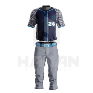 Conjunto de Jersey y pantalones de béisbol y softbol de poliéster 100% personalizado, uniforme deportivo ligero y transpirable para deportes de equipo - Product Image 1