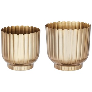 Maceta de Borde Curvo para Plantas de Interior Elegantes, Decoración Moderna para el Hogar, Sala de Estar, Balcón, Oficina y Exhibición de Mesa, Procedente de la India - Product Image 1