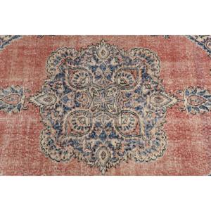 Alfombra Vintage, Alfombra Turca de 0.3x6.1 pies, Alfombra Oriental Roja de Lana - Product Image 5