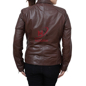 Veste en cuir pour femmes sur mesure Concevez votre propre veste en cuir Veste en cuir imperméable pour femmes Original Hide From Sialkot - Product Image 5