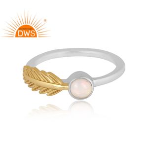 Handmade Design Fine Sterling <b>Silver</b> Natural Ethiopian <b>Opal</b> Gemstone Stackable <b>Ring</b> Custom Jewelry Manufacturer - Product Image 2